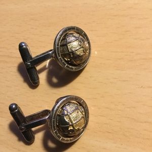 Tateossian Cufflinks Earth/Globe Antique style
